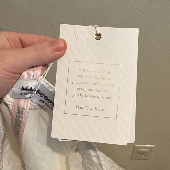 NWT Mac Duggal Ivory Embroidered Cutwork Full Midi Skirt XS Anthropologie‎ - Picture 9 of 13